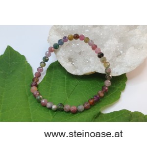 Armband Turmalin bunt, facettiert 5mm